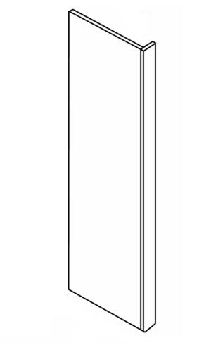 Fridge panel with front filler — profile illustration