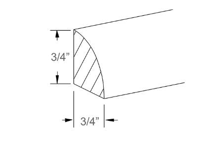 QRM8 — quarter round moulding