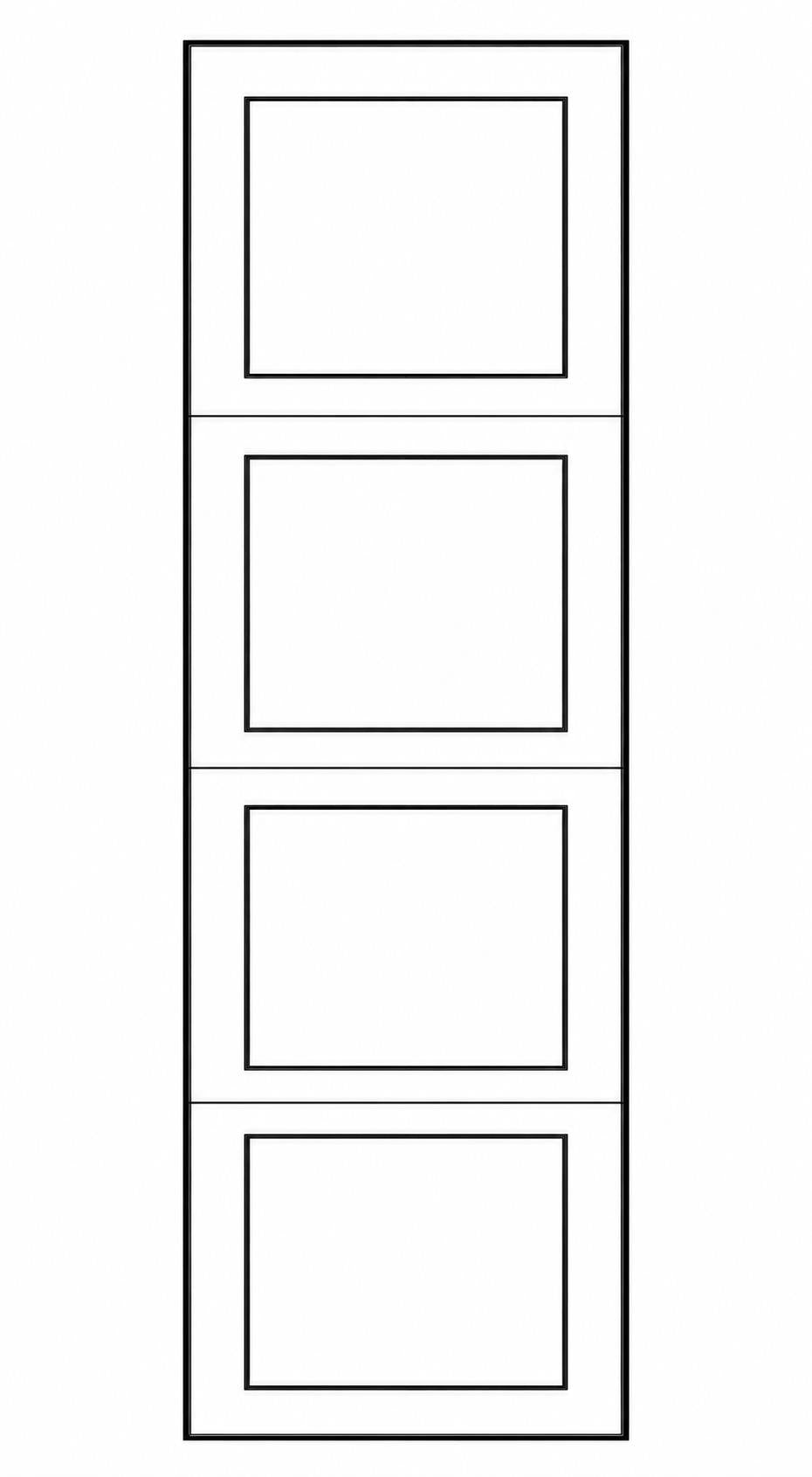 WP-T pantry side decorative panel — four joined door panels