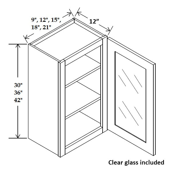 Single Glass Door Wall Cabinet