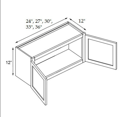12 Inch height Wall Bridge Cabinet 2 Doors