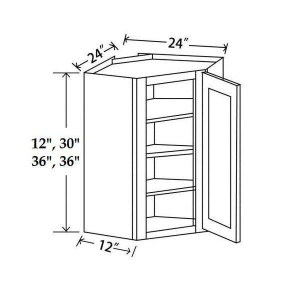Diagonal Wall Corner Cabinet
