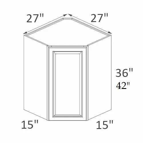 Upper corner width 27'' cabinets
